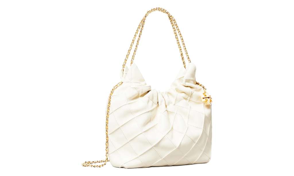 Tory Burch Mini Fleming Soft Hobo Bag "Light Cream" 162451 252