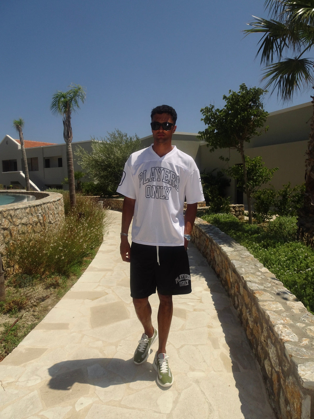 PLAYERS ONLY WHITE MESH JERSEY