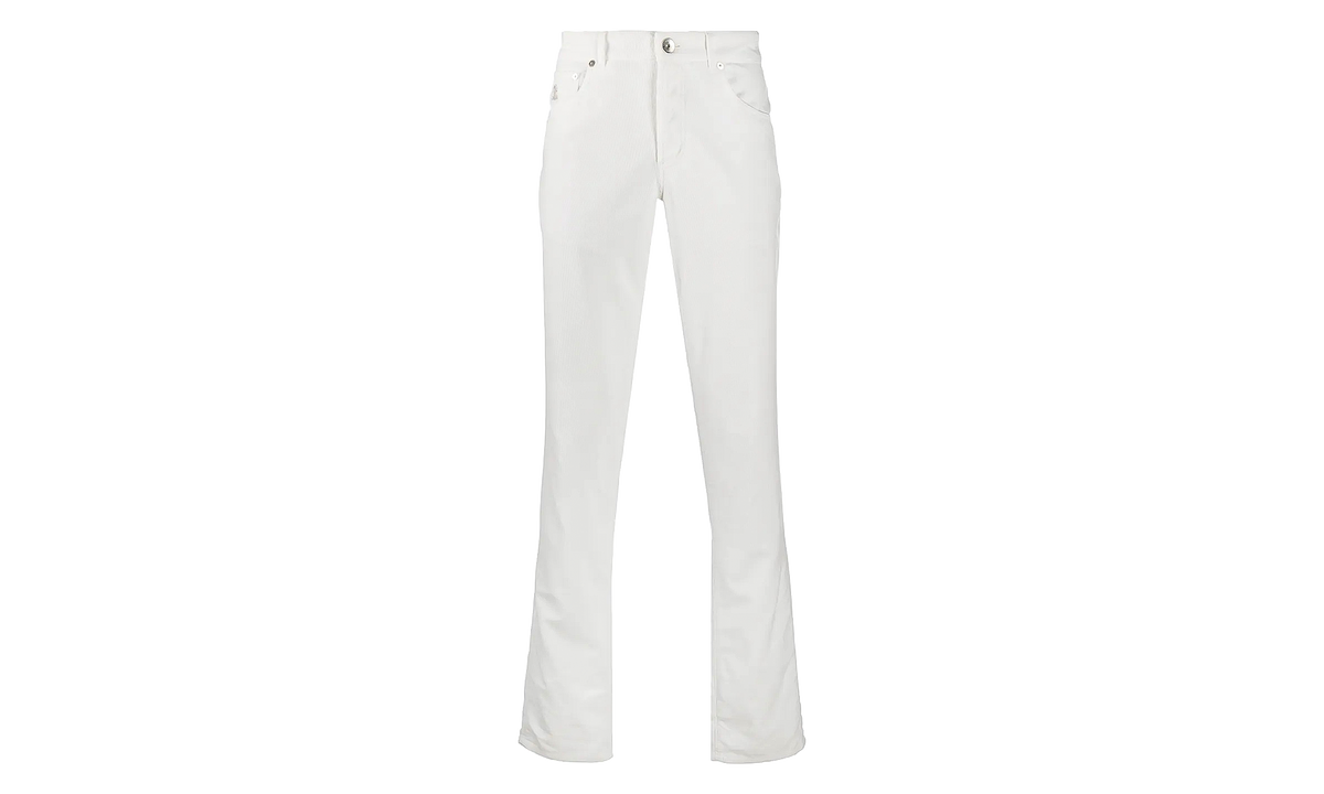 BRUNELLO CUCINELLI Straight Leg Trousers "White" BRUN121