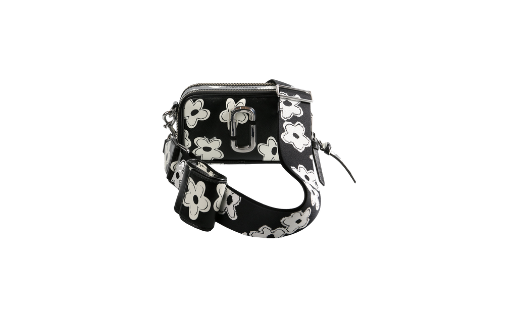 Marc Jacobs The Snapshot Daisy Leather Bag "Black / White" 2S5HCR014H02 005
