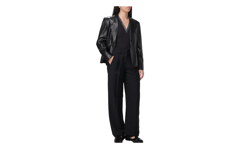Brunello Cucinelli Linen Blend Wide Leg Trousers WMNS "Nero" BRUN1289