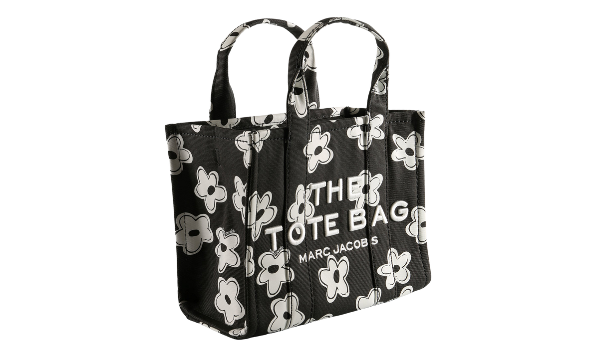 Marc Jacobs The Small Daisy Canvas Tote Bag "Black / White" 2S5HTT030H03 005