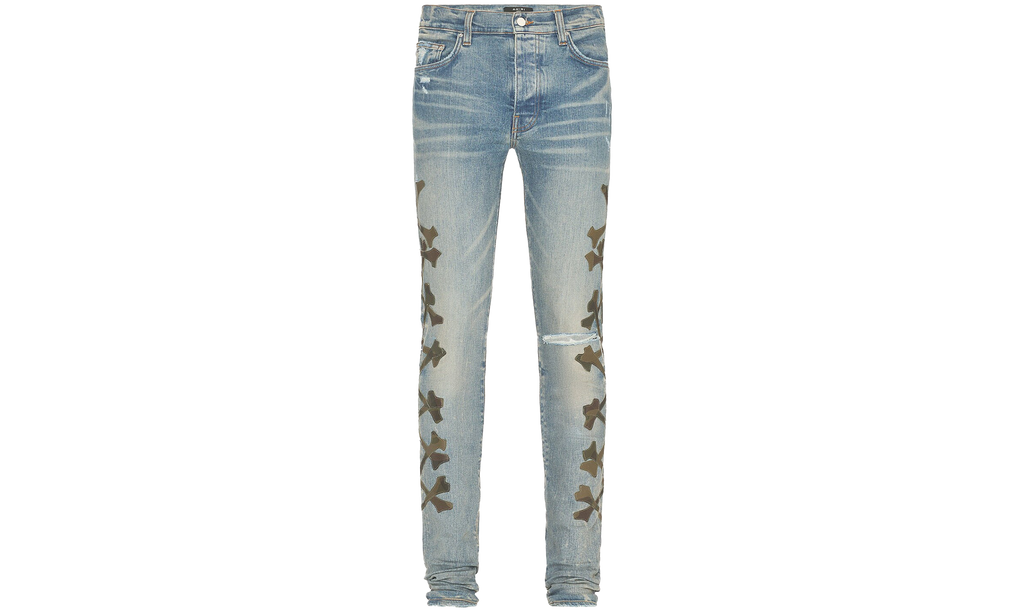Amiri Camo Bones Jeans "Clay Indigo" PF22MDS027 408