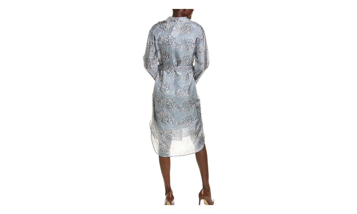 BRUNELLO CUCINELLI Floral Wrap Dress WMNS "Celeste" BRUN1500