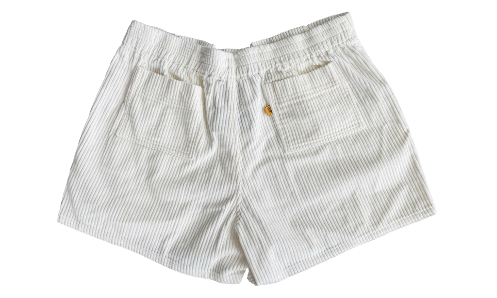 Gallery Dept Corduroy Embroidered Logo Surf Shorts "White & Blue" GD283
