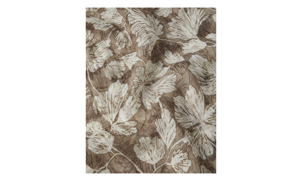 BRUNELLO CUCINELLI Linen Floral Scarf WMNS "Green And White" BRUN360