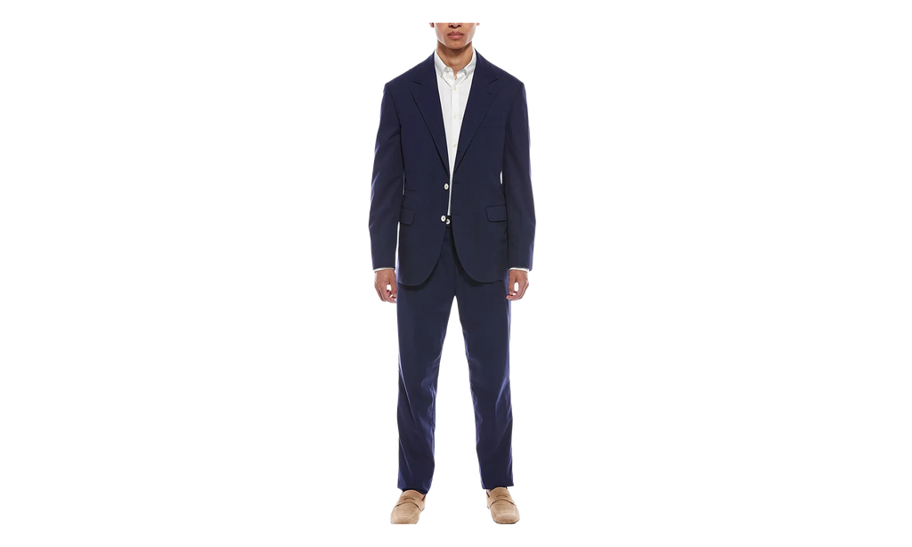 BRUNELLO CUCINELLI Notched Single-Breasted Suit "Navy Blue" BRUN1050