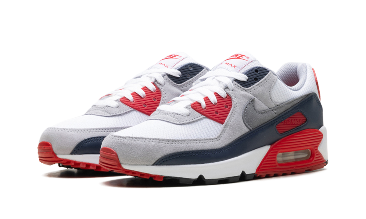 Nike AIR MAX 90 "White/Cool Grey-university Red" DM0029 117