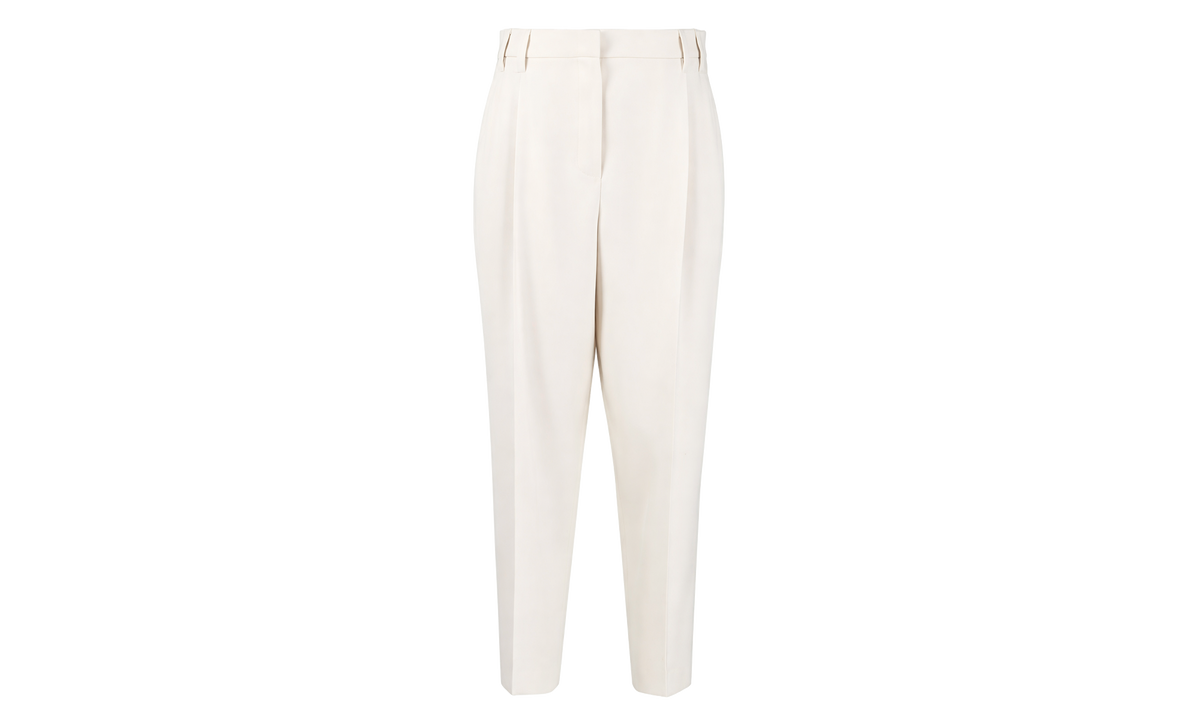 BRUNELLO CUCINELLI Wool Tailored Trousers WMNS "Milk" BRUN301