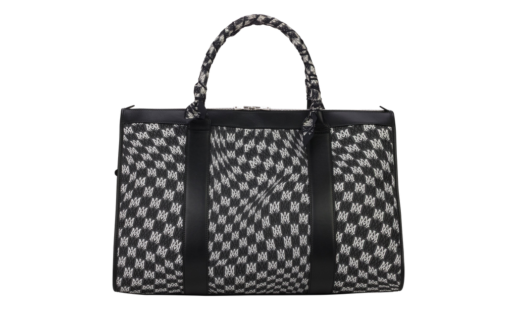 Amiri Wavy Houndstooth Weekender Bag "Black" AW23MAW001 001