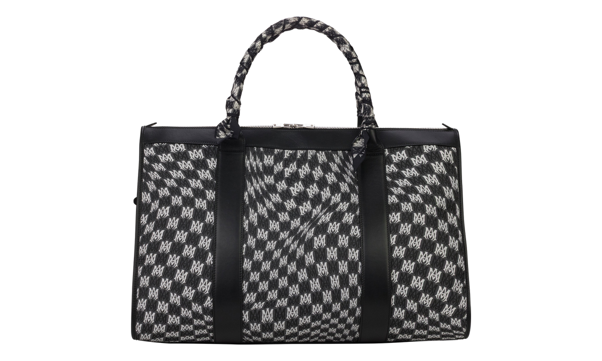 Amiri Wavy Houndstooth Weekender Bag "Black" AW23MAW001 001