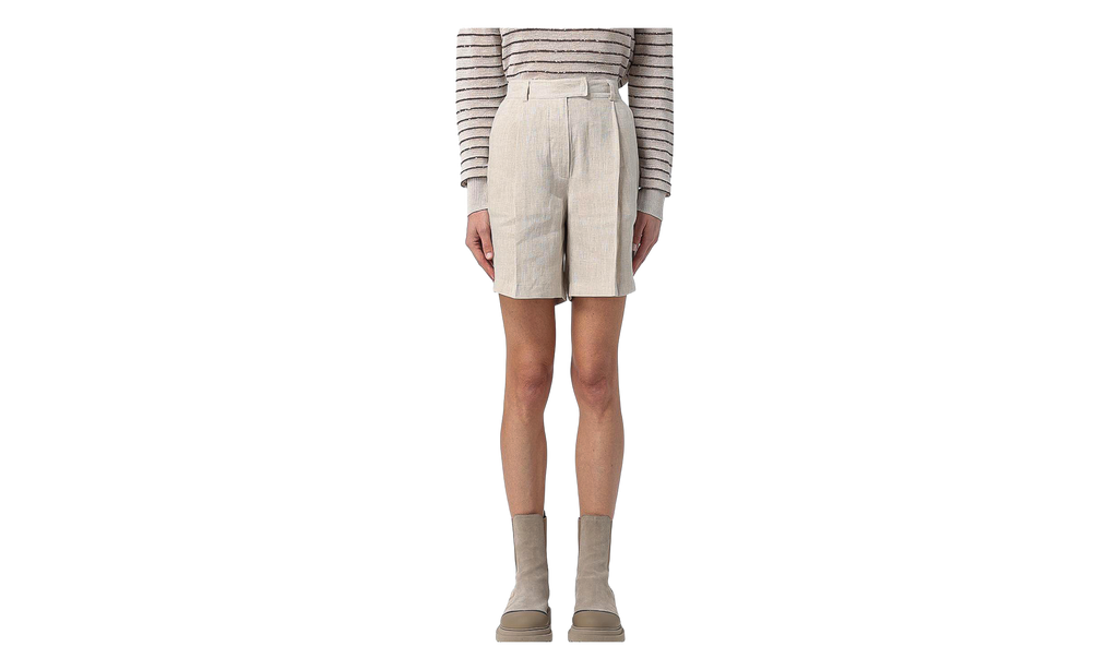 Brunello Cucinelli Linen Tailored Shorts WMNS "Naturale" BRUN1384