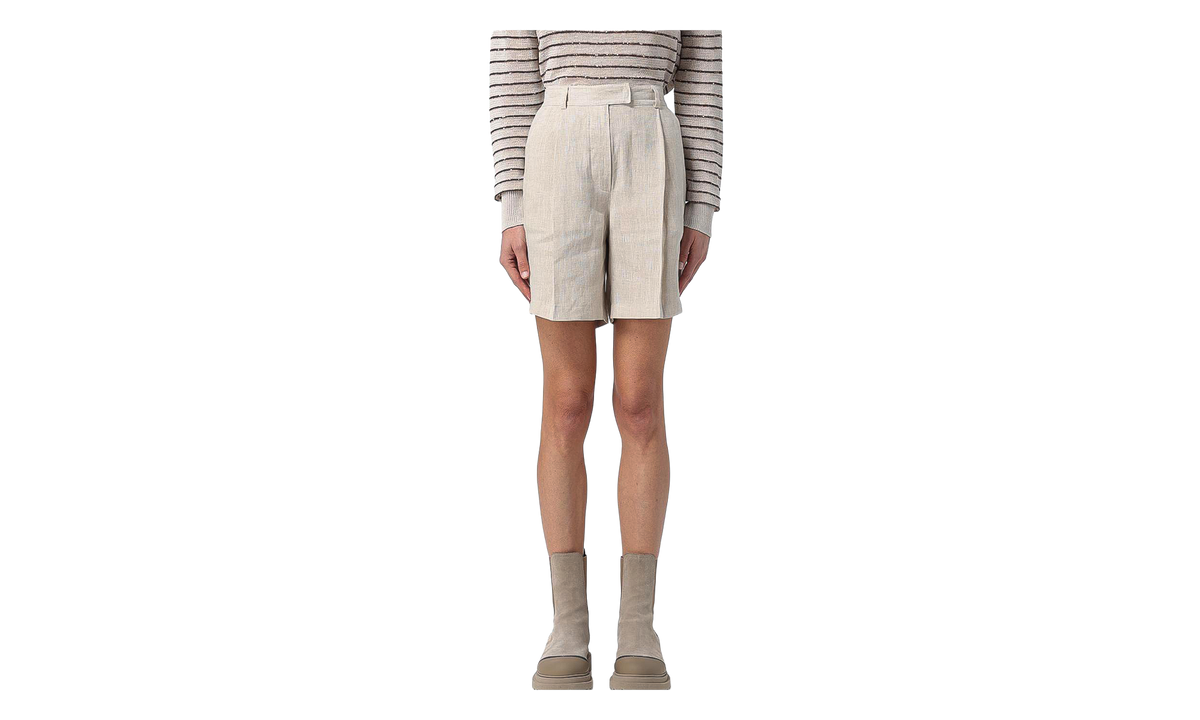 Brunello Cucinelli Linen Tailored Shorts WMNS "Naturale" BRUN1384