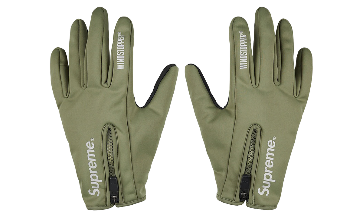 SUPREME WINDSTOPPER Zip Gloves "FW25 - Olive" SU28434