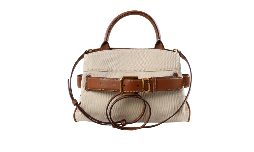 Marc Jacobs The Small Satchel Canvas Bag "Beige / Argan Oil" 2P6HSC003H02 257
