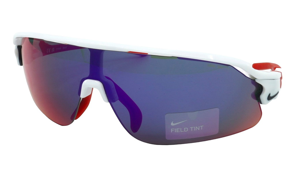 Nike Flyfree Shield Team Sunglasses "White / University Red / Field Tint" IF1107X 104