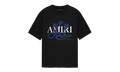 Amiri Glitter Snake Logo Tee "Black / Blue" AMJYTE1086 086