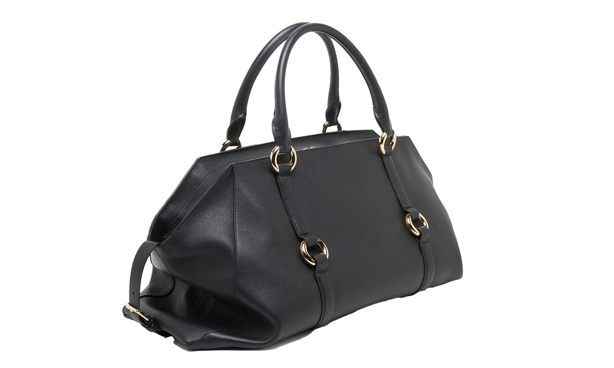 Alexander Mcqueen Maxi Leather Bag "Black" 8459011VDEB1000