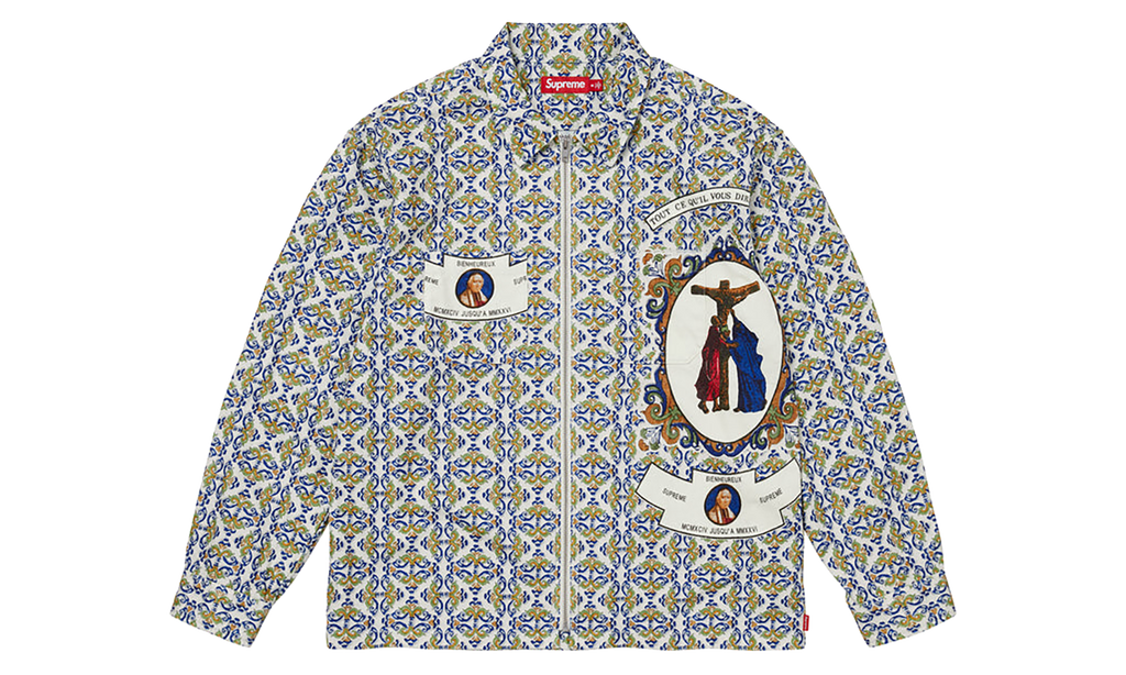 SUPREME Devotion Flannel Zip Up Shirt "FW26 - White" SU28447