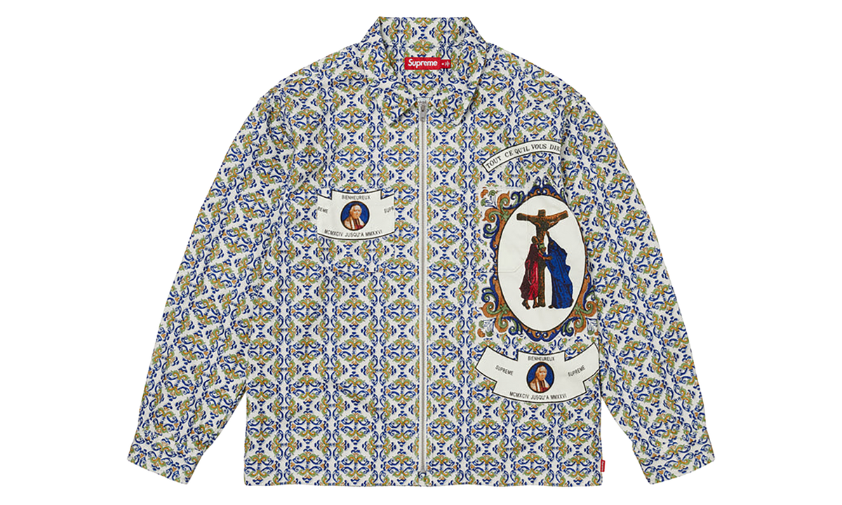 SUPREME Devotion Flannel Zip Up Shirt "FW26 - White" SU28447