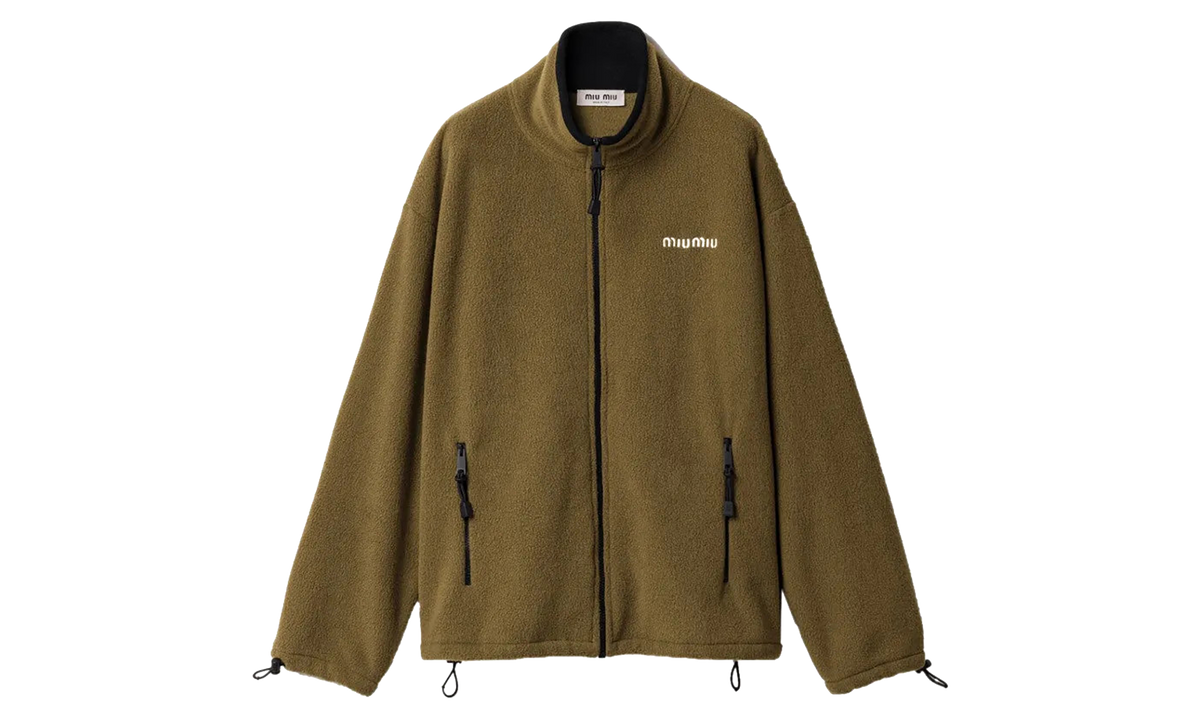 Miu Miu Fleece Zipper Jacket WMNS "Forest Green" MJL042 18E3 F0161