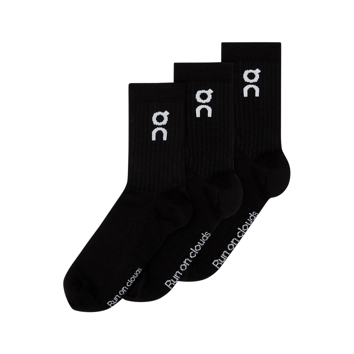On Logo Sock High 3P 'Black'