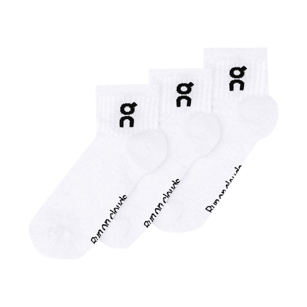 On Logo Sock Mid 3P 'White'