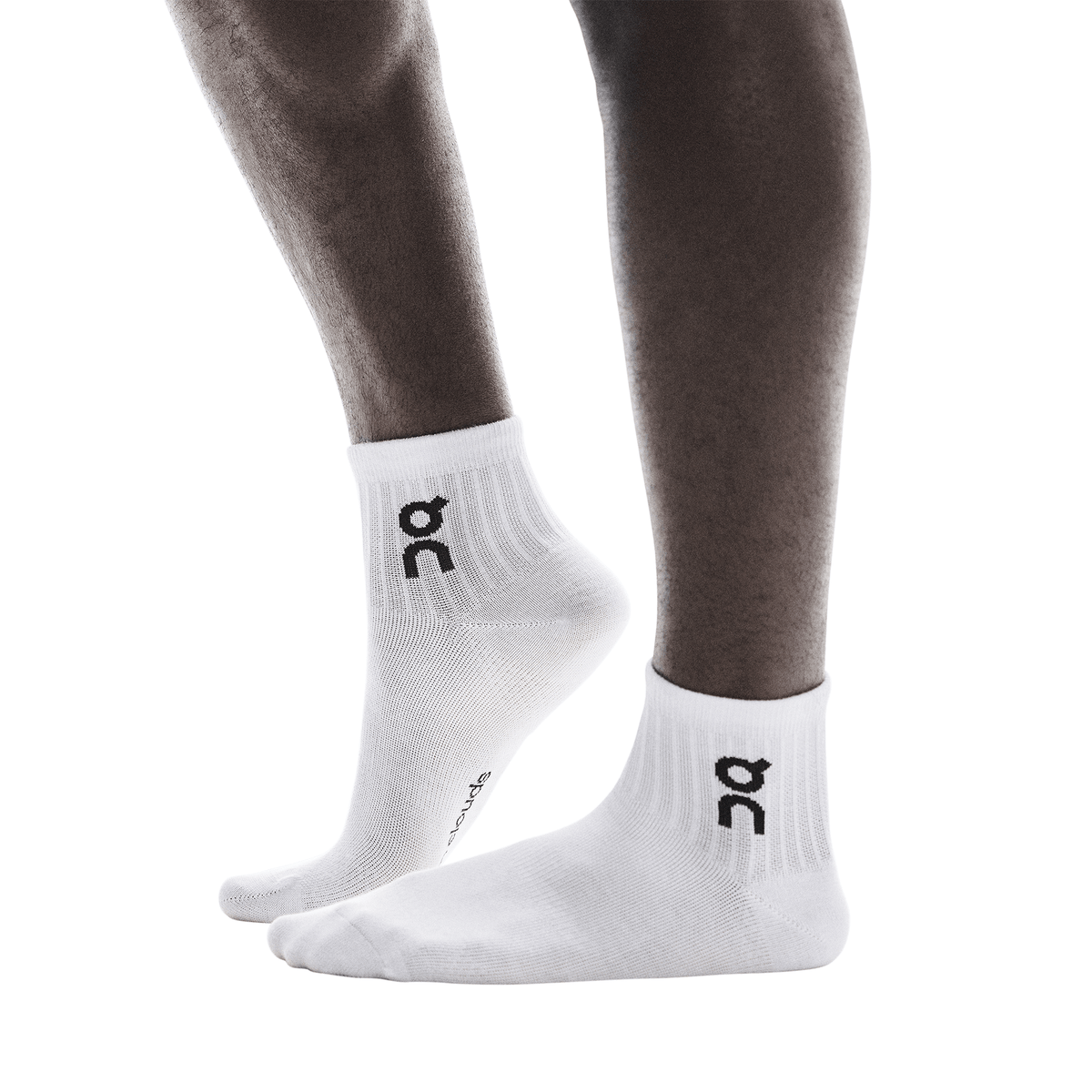 On Logo Sock Mid 3P 'White'