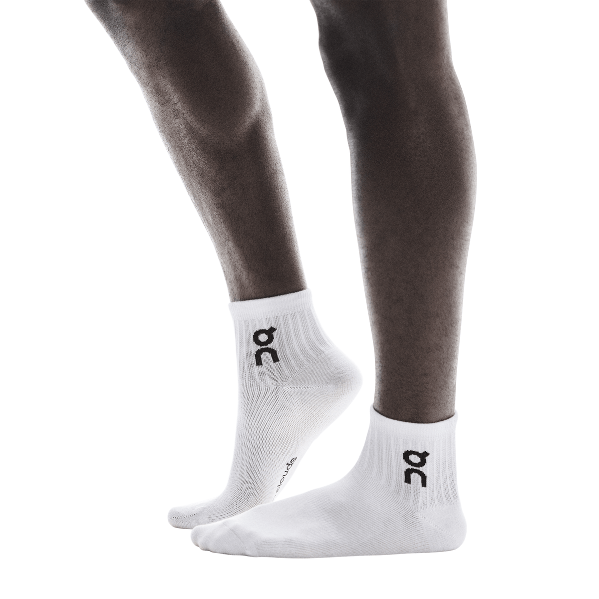 On Logo Sock Mid 3P 'White'