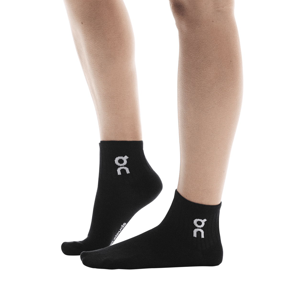 On Logo Sock Mid 3P 'Black'