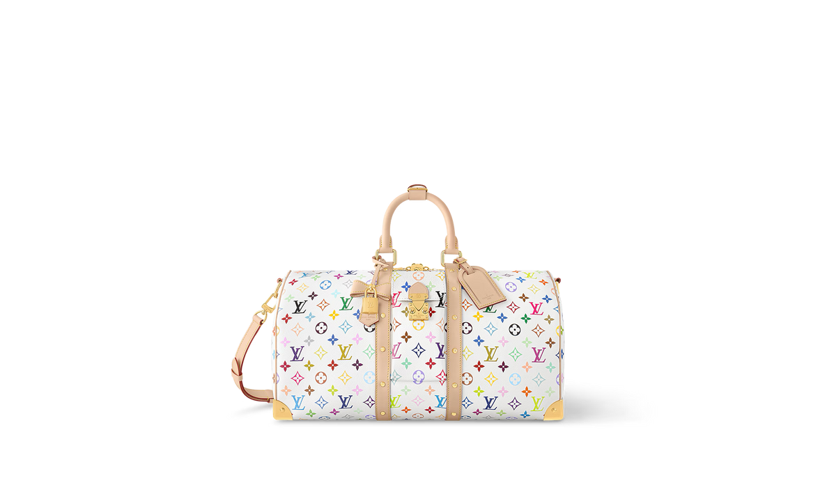 Louis Vuitton Keepall Bandoulière 45 "Takashi Murakami - White" M13742