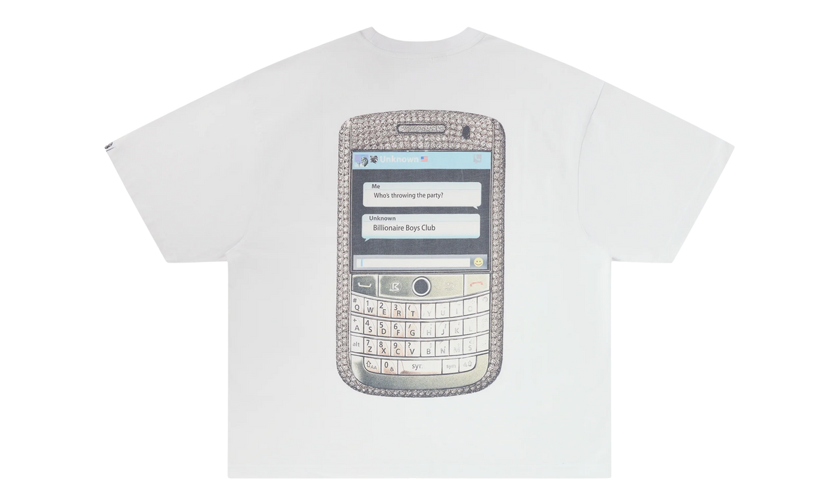 Billionaire Boys Club Text Knit Tee "White" 861 3310 WHT