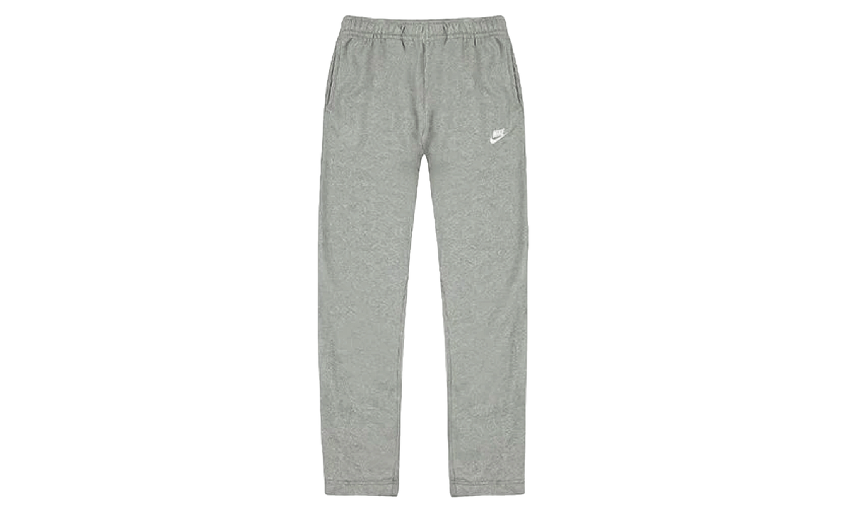 Nike Club Open-Hem Fleece Pants "Dark Grey Heather / Light Smoke Grey / White" FN3730 063