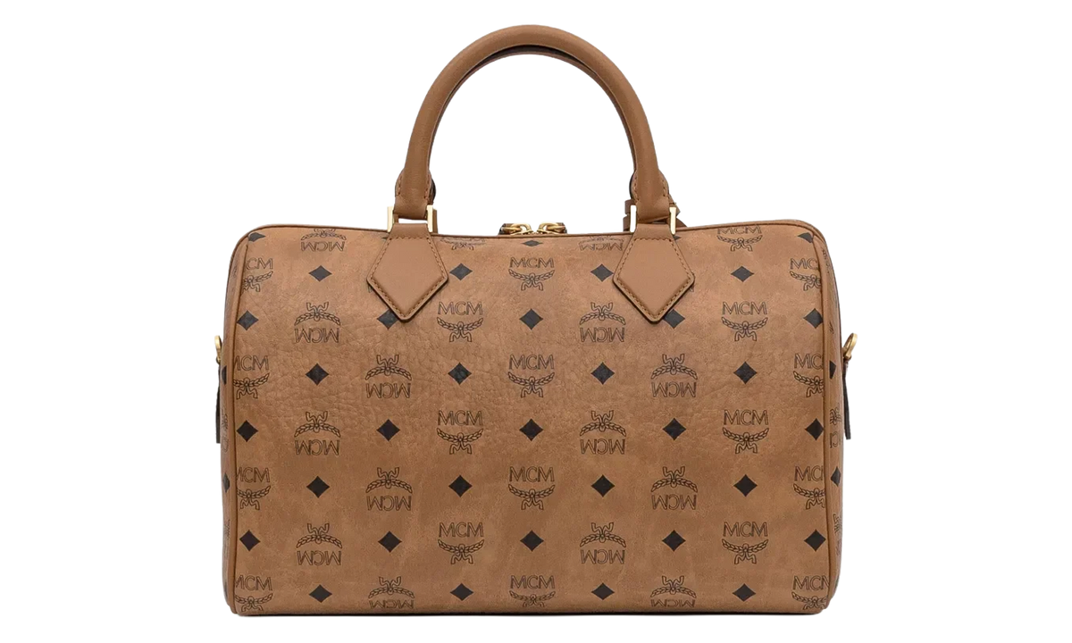 Mcm Ella VI Medium Boston Bag "Cognac" MWBGSEA01 COGNAC