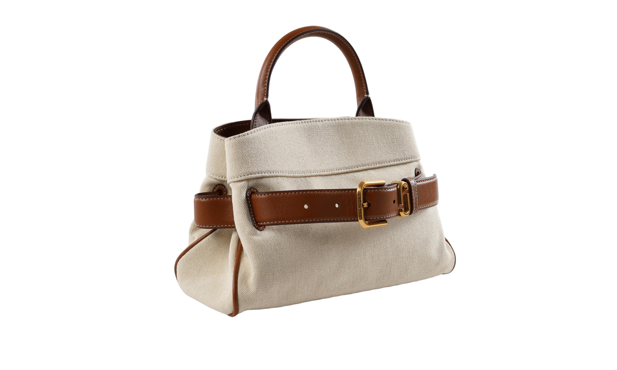 Marc Jacobs The Small Satchel Canvas Bag "Beige / Argan Oil" 2P6HSC003H02 257