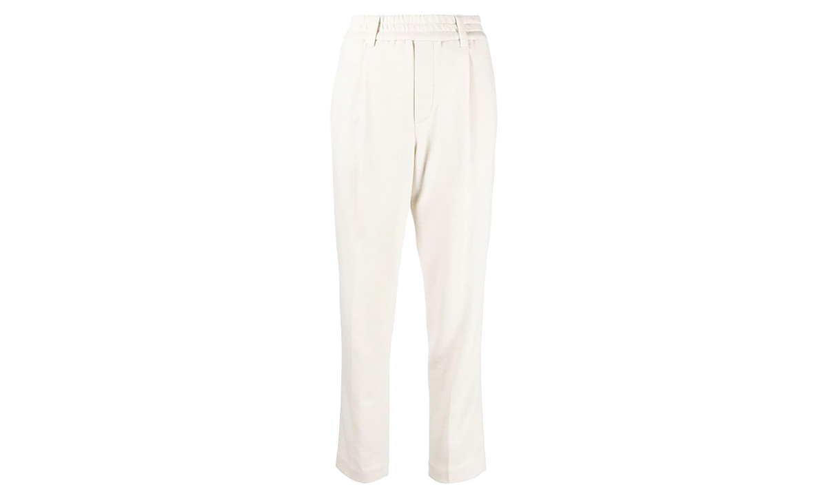 Brunello Cucinelli Wool Blend Tapered Trousers WMNS "Warm White" BRUN1454