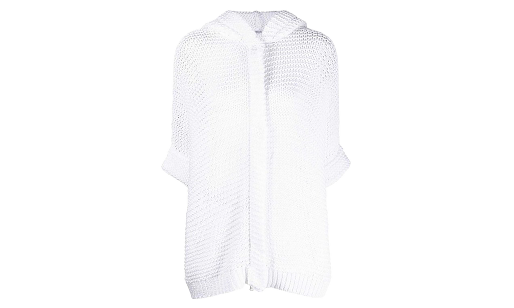 Brunello Cucinelli Open Knit Hooded Sweater WMNS "White" BRUN471