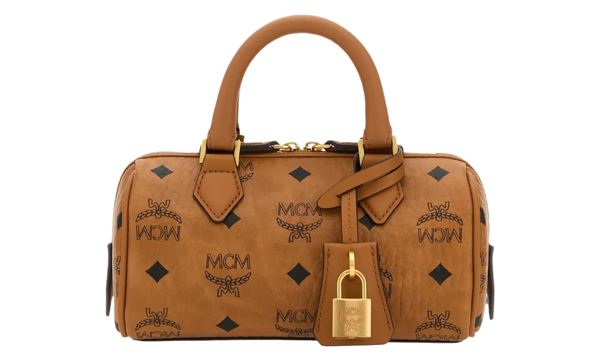 Mcm Ella VI Mini Boston bags "Cognac" MWBESEA01 COGNAC