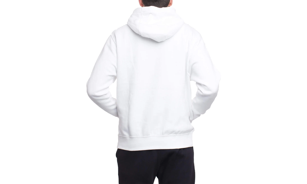 Nike Sportswear Club Fleece Graphic Pullover Hoodie "White / White-Black" BV2973 100