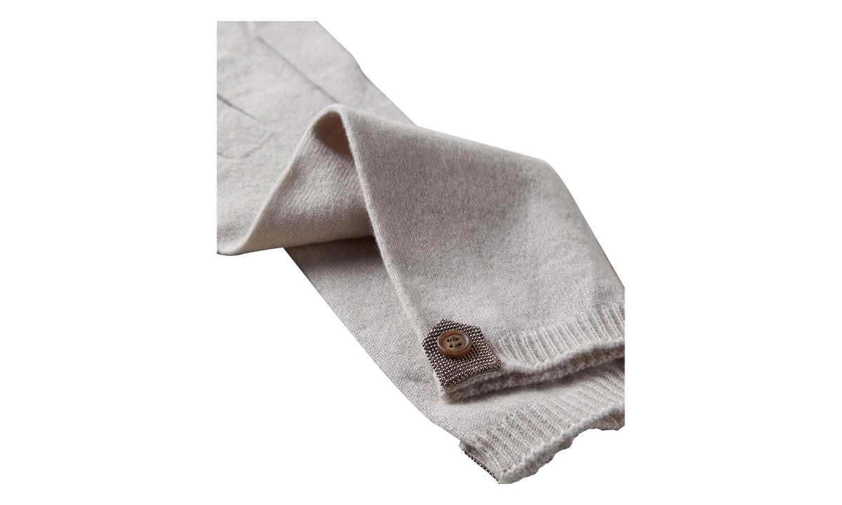 BRUNELLO CUCINELLI Cashmere Long Knit Gloves WMNS "Pale Grey" BRUN140