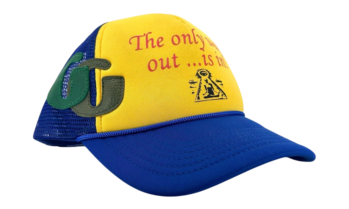 Gallery Dept Only Way Out Trucker Hat "Blue Yellow" GD108