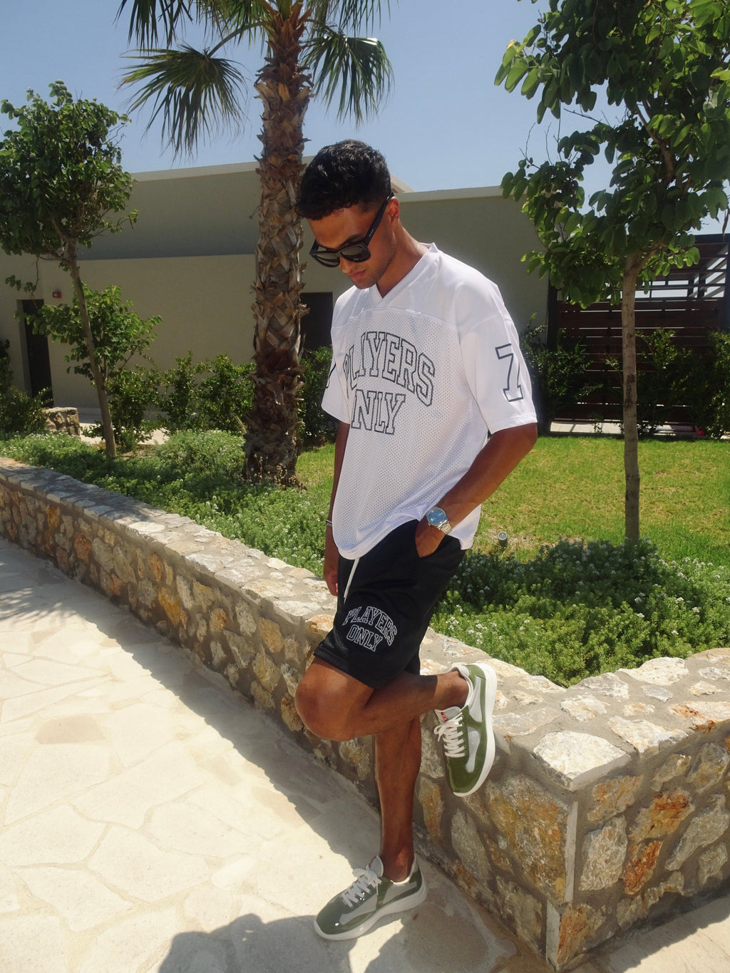 PLAYERS ONLY WHITE MESH JERSEY