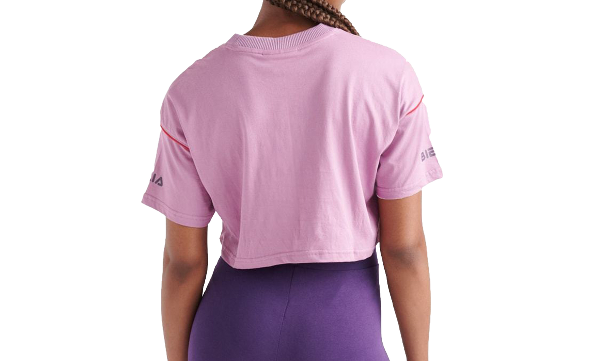 Fila Kana Crop T-Shirt WMNS "Valrn / Cjwl / Red" LW933298 585