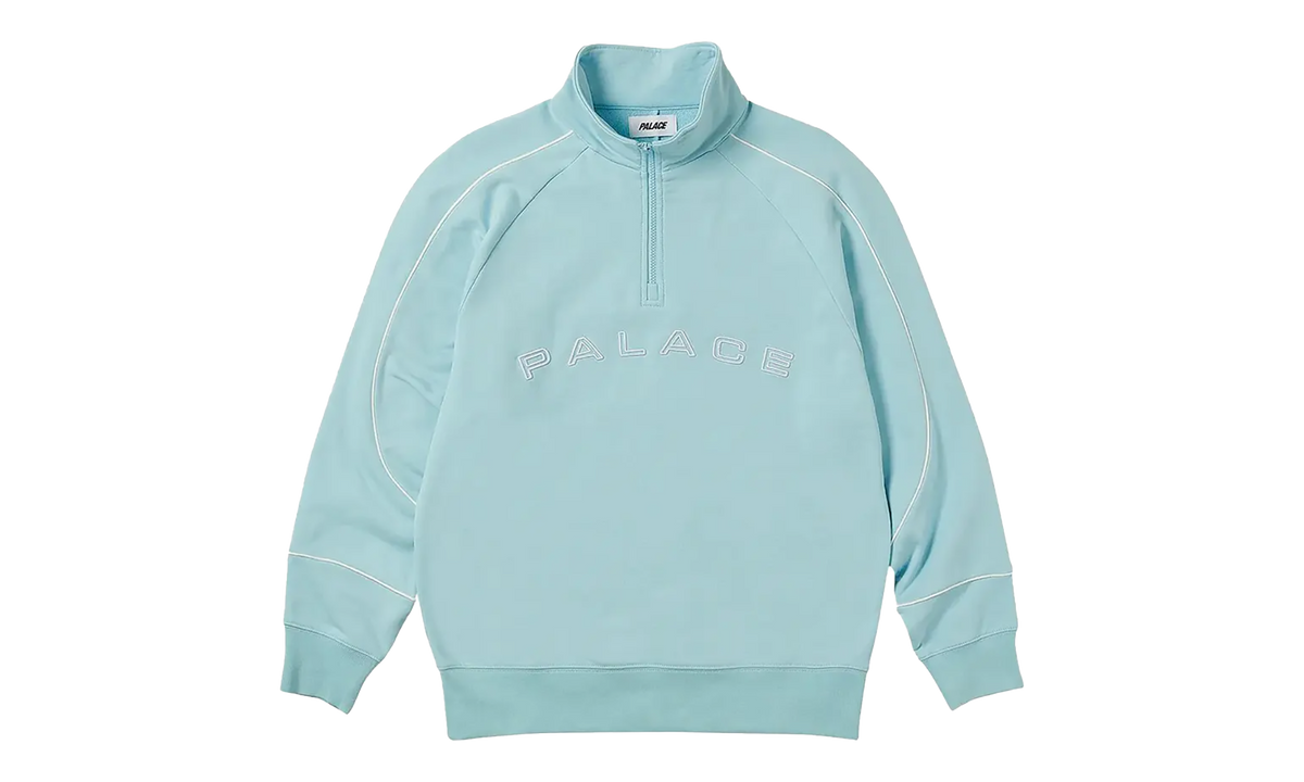 Palace Sport Piped 1/4 Zip "Crystalised Blue" p0047