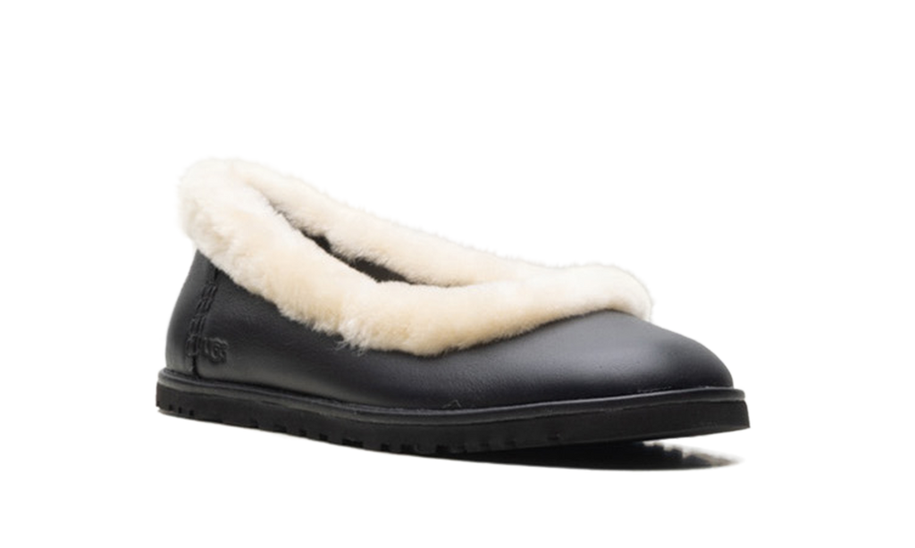 Ugg Zora Leather Ballet Flat WMNS "Black" 1178450 BLK