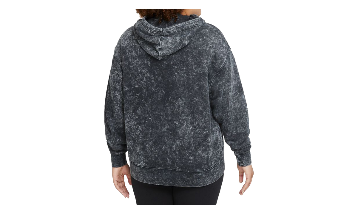 Nike Washed Fleece Hoodie WMNS "Black / White" DD5640 010