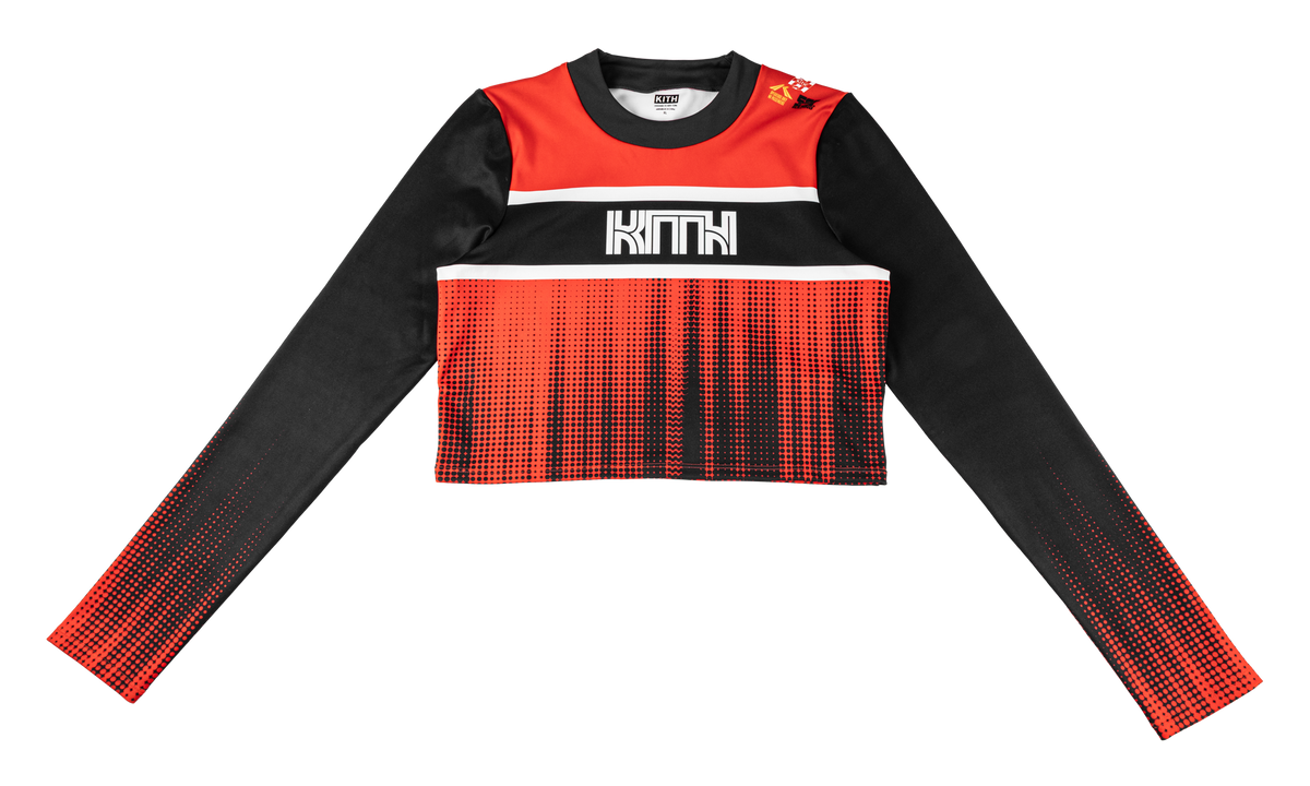 Kith Valen Surge Logo L/S Shirt WMNS "Red" KHW030411 616