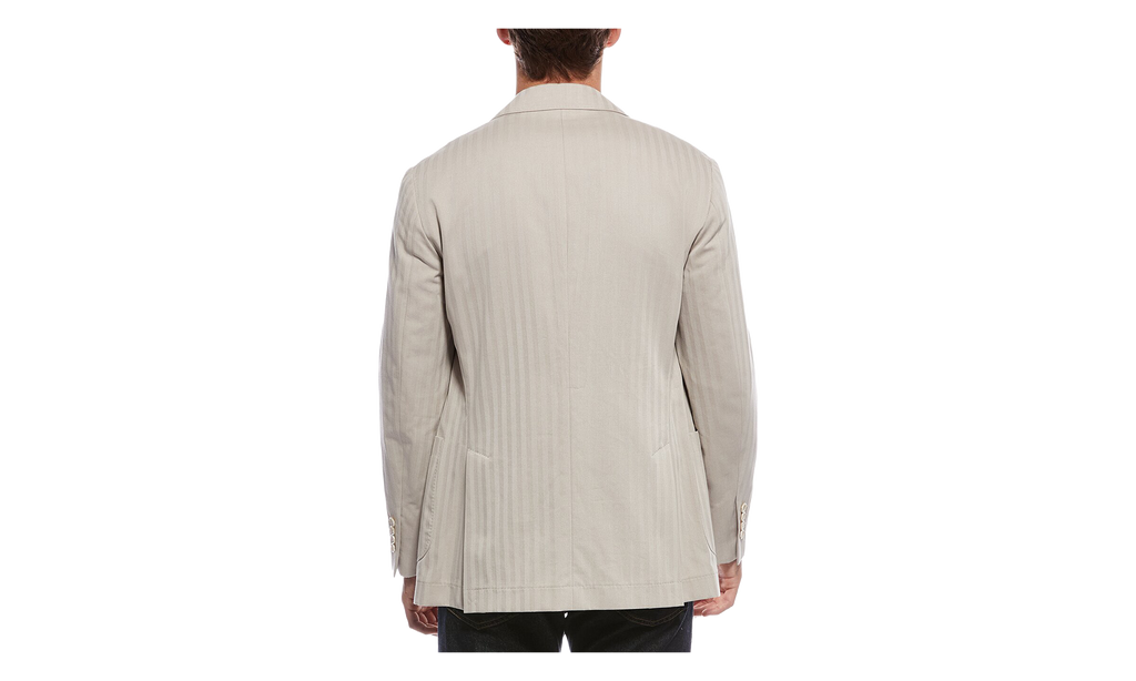 BRUNELLO CUCINELLI Double-Breasted Striped Blazer "Beige" BRUN561