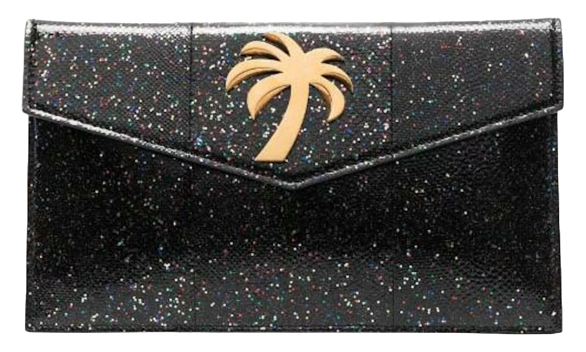 Palm Angels Palm Beach Night Out Clutch Bag "Glitter" PWNM002F22LEA0021076