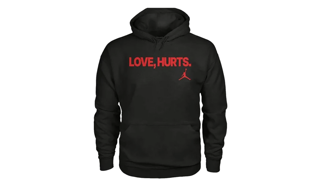 Jordan Fleece Love Hurts Jalen Hurts Hoodie "Bred" IQ3843 010